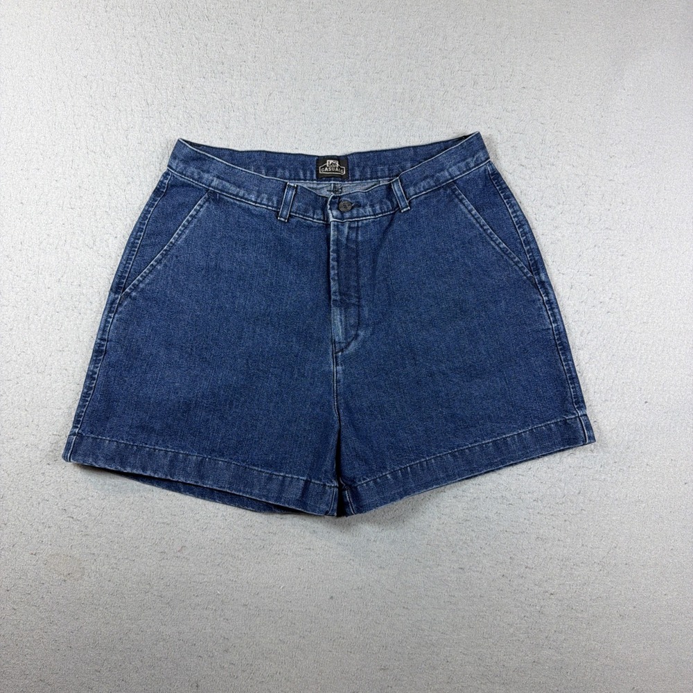 Vintage 90's Lee Casuals Hi-rise Women's Blue Denim Shorts Size 12M